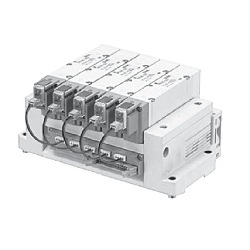 5-Port Solenoid Valve, SY9000, Base Mounted Manifold, Split Base, Ribbon Cable Type