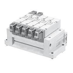 5-Port Solenoid Valve, SY9000, Base Mounted Manifold, Split Base, Individual Wiring Type