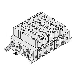 5-Port Solenoid Valve, VQ5000 Manifold L Kit (Lead Kit) VV5Q51-1004LD2