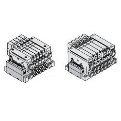 5-Port Solenoid Valve, VQ1000/2000, Manifold, P Kit (Ribbon Cable Kit)