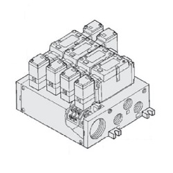 5-Port Solenoid Valve, Pilot Operated, Plug-in/Non Plug-in, VFR3000 Manifold