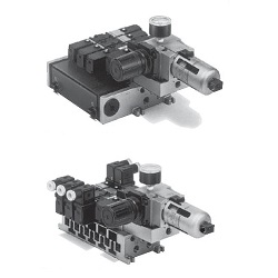 5-Port Solenoid Valve, Pilot Type, VFR2000, Manifold, Control Unit VV5FR2-01T-051-02-F