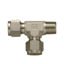 SUS316 Stainless-Steel Double Ferrule System Male Run Tee