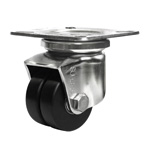 Stainless Steel Low Platform Heavy Duty Dual Wheel Caster SUHJT