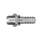 Barbed Coupler with Neck (for Steam Hose), N7001, Tapered Male Thread