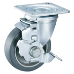 Gray Wheel Free Swivel Caster With Stopper K-612JS