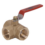 Type 400, Brass, Screw-in Type 3-Way Ball Valve