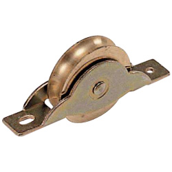 Brass Door Roller Round