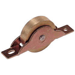 Brass Door Roller Flat