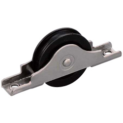 Black Nylon Door Roller Stainless Steel Frame