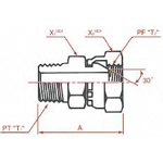 PT Connection PF30°MIS Male Female Connector