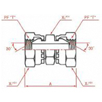 Both Ends PF30° MIS Female/Male Union 1010-08