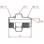 JIS "O"-Ring Boss Fitting PF 30° FCS Male Connector