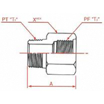 PT Connection JIS "O"-Ring Boss, O-Ring Port Male Connector