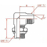 SAE"O" Ring Boss Connection JIC37° Flare SAE Male 90° Elbow