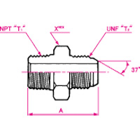 Pipe Fitting JIC37° Flare NPT Male Connector