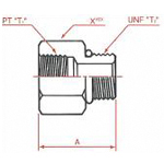 PT Connection SAE "O" Ring Boss, O-Ring Boss Female Connector