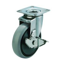 SUS-J2-S Universal Wheel Plate Type (with Stopper) | YUEI CASTER 