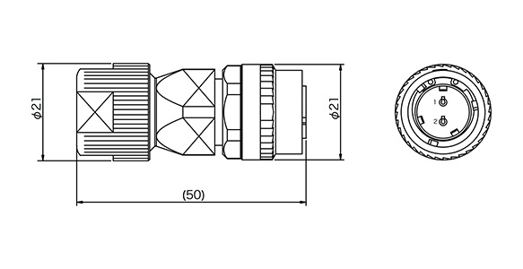 duplex straight plug drawing