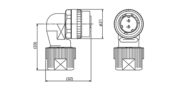 duplex angle plug drawing