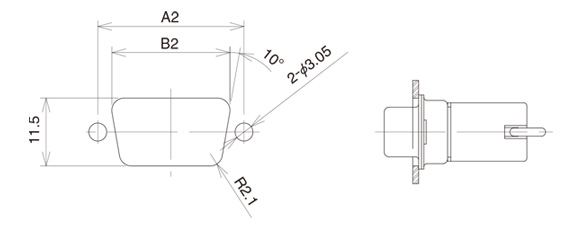 If installing connector from rear of panel (rear mounting)