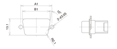 If installing connector from front of panel (front mounting)