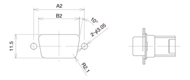 If installing connector from rear of panel (rear mounting)