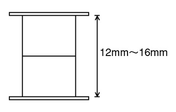 Stacked connections (stack height: 12 to 16 mm)