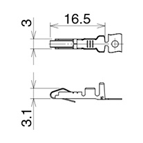 Female contact for power supply