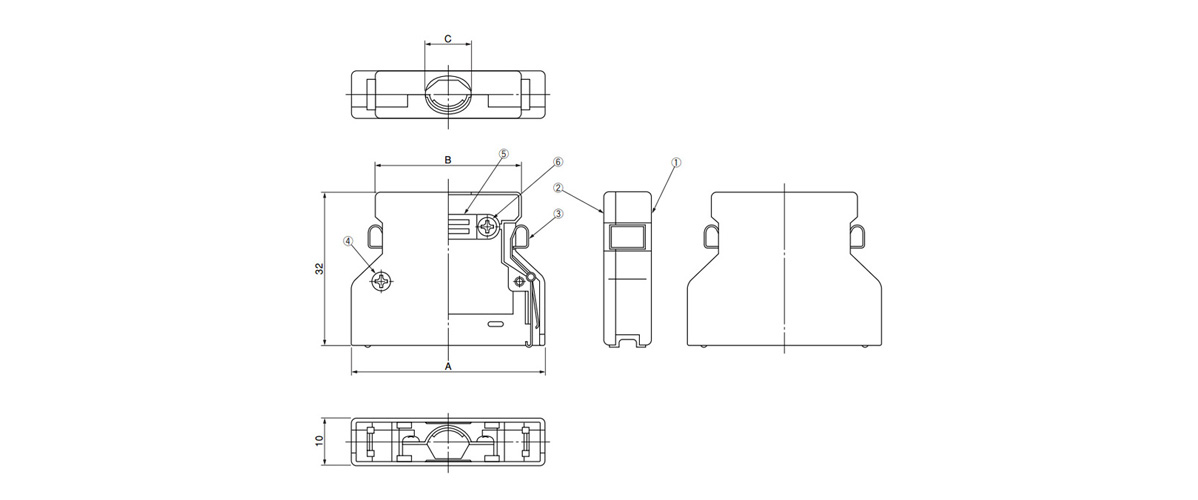 Dimensional drawing of PCS-E20LA, PCS-E20LB, PCS-E28LB, PCS-E68LA.