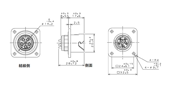 Dimensional drawing (JN2AW05FH1/JN2AW05MH1)