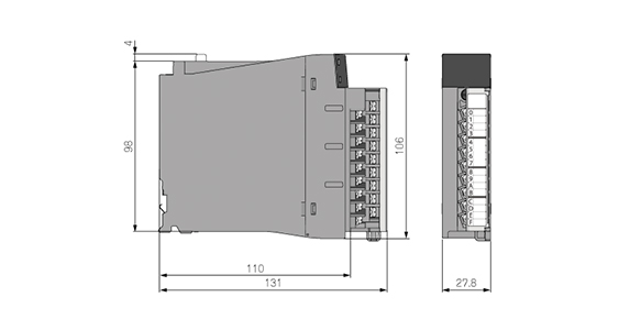 RX40C7 dimensional drawing (unit: mm)