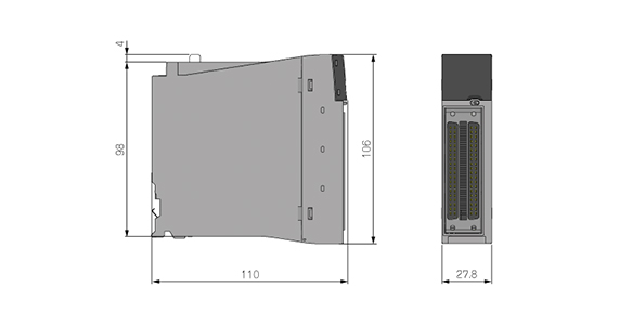 Dimensional drawing of RH42C4NT2P (Unit: mm)