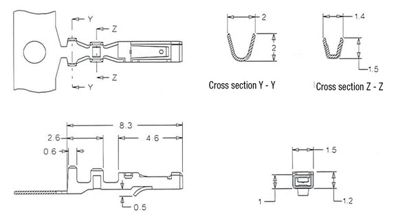 Wire to Wire Connector Terminal with 2.00 mm Pitch (50013) 