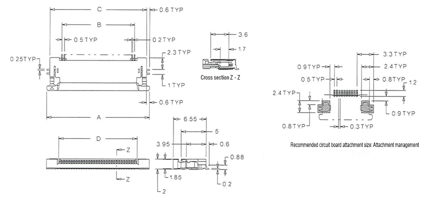 FFC-FPC (SMT) (54104) Upper Surface Contact Type 