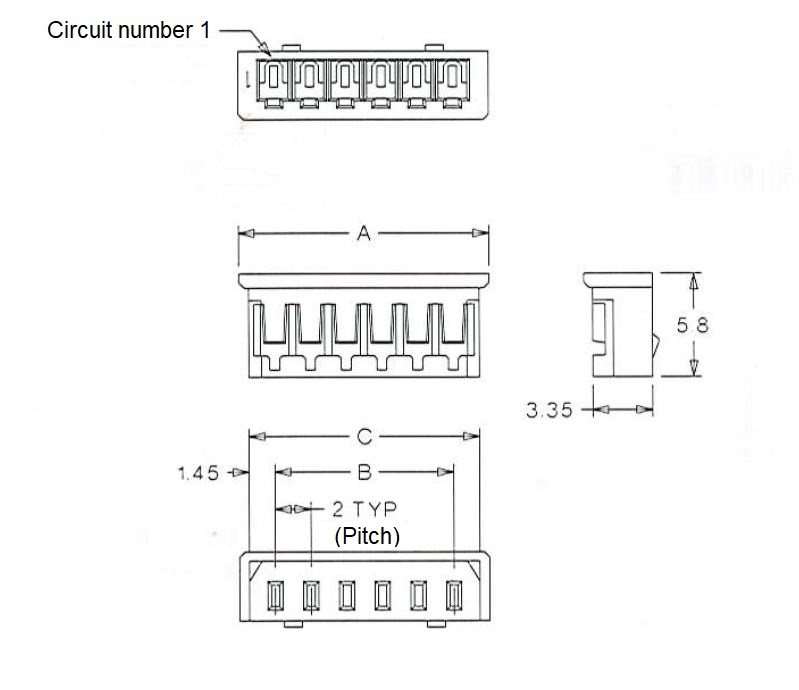 2.0 mm Pitch, MicroBlade, Housing 51004 