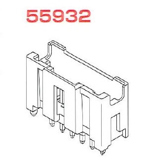 2.0 mm Pitch, MicroClasp Wafer Straight Type 55932 