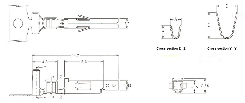 Mini-Fit Jr. 4.2 mm Pitch Terminal (5556) 