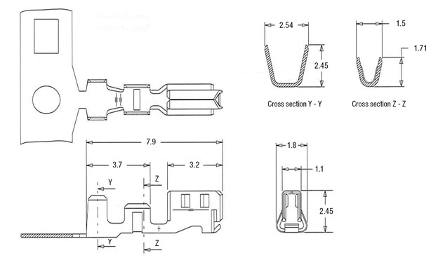 Mini-Lock? 2.50 mm Pitch Wire-to-Circuit board Housing (50351) 