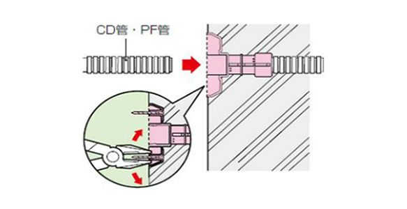 2. After casting concrete, extract the seal, extract the nails with combination pliers, etc., and pipe conduits