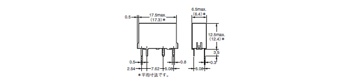 Model G6D-1A-ASI(-AP) external dimensions