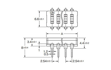 Sealed Type DIP Switch A6D/A6DR: related images