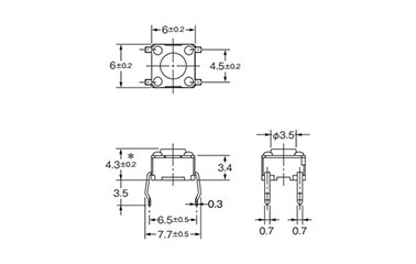 Tactile Switch B3F: related images