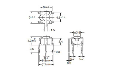 Tactile Switch B3F: related images