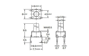 Tactile Switch B3F: related images