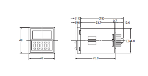 Series H3CA-A surface mounting / embedded mounting dimensional drawing