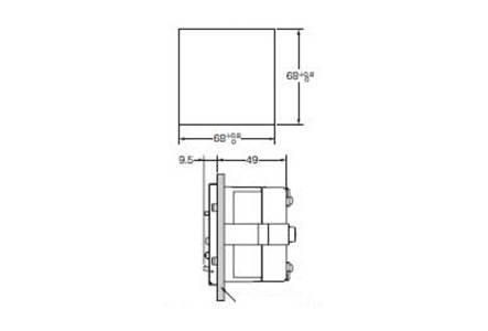 Series H5S-◯A◯ / -◯B◯ panel cut dimensions *1 to 5 mm is appropriate for the mounting panel thickness.