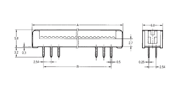 Flat Cable Connector (PCB Type) XG2: related images