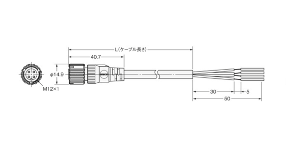 Drawing of XS5H-D421-□80-F