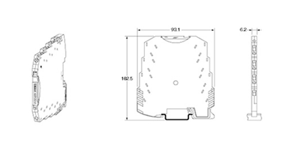 K3FP-RS-UI external dimensions